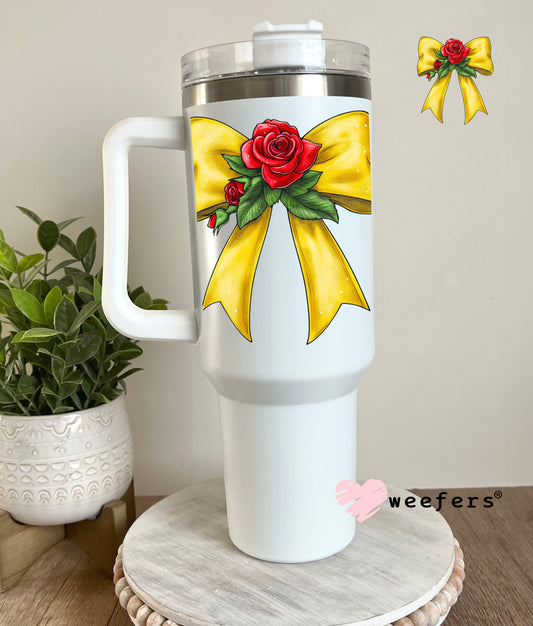 Belle Bow UV DTF Decal 40oz Tumbler Decal Weefers