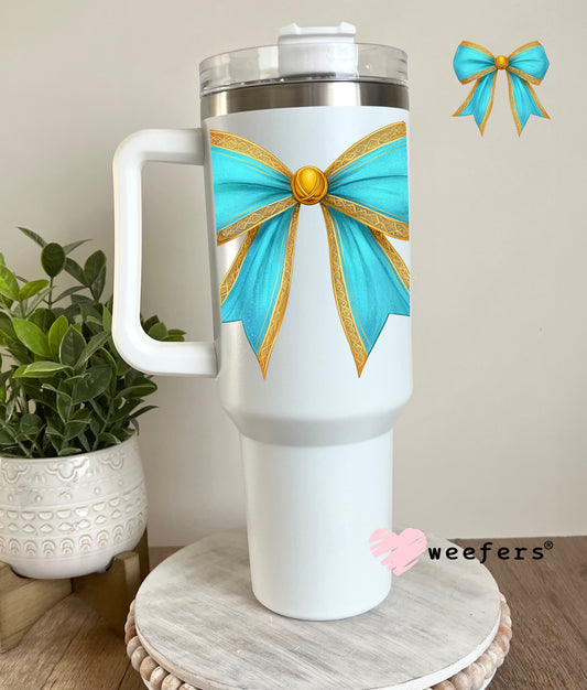 Jasmine Bow UV DTF Decal 40oz Tumbler Decal Weefers