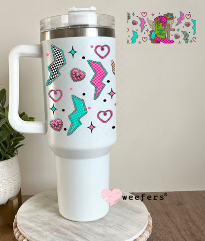 Walk By Faith Pink and Teal Cowgirl UV DTF Cup Wrap 40oz Tumbler Wrap Weefers