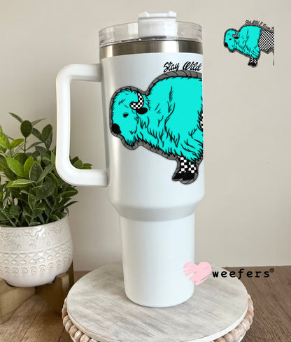 Stay Wild and Roam Free Cowgirl UV DTF Decal 40oz Tumbler Cup Wrap Weefers
