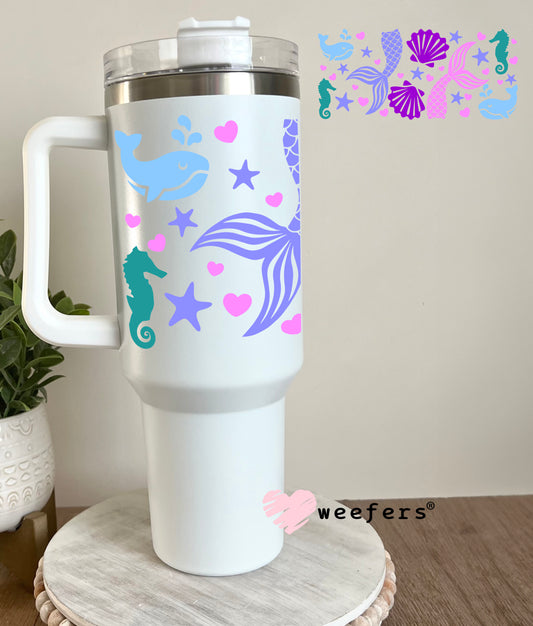 Mermaid Dreams UV DTF Cup Wrap 40oz Tumbler Cup Wrap Weefers