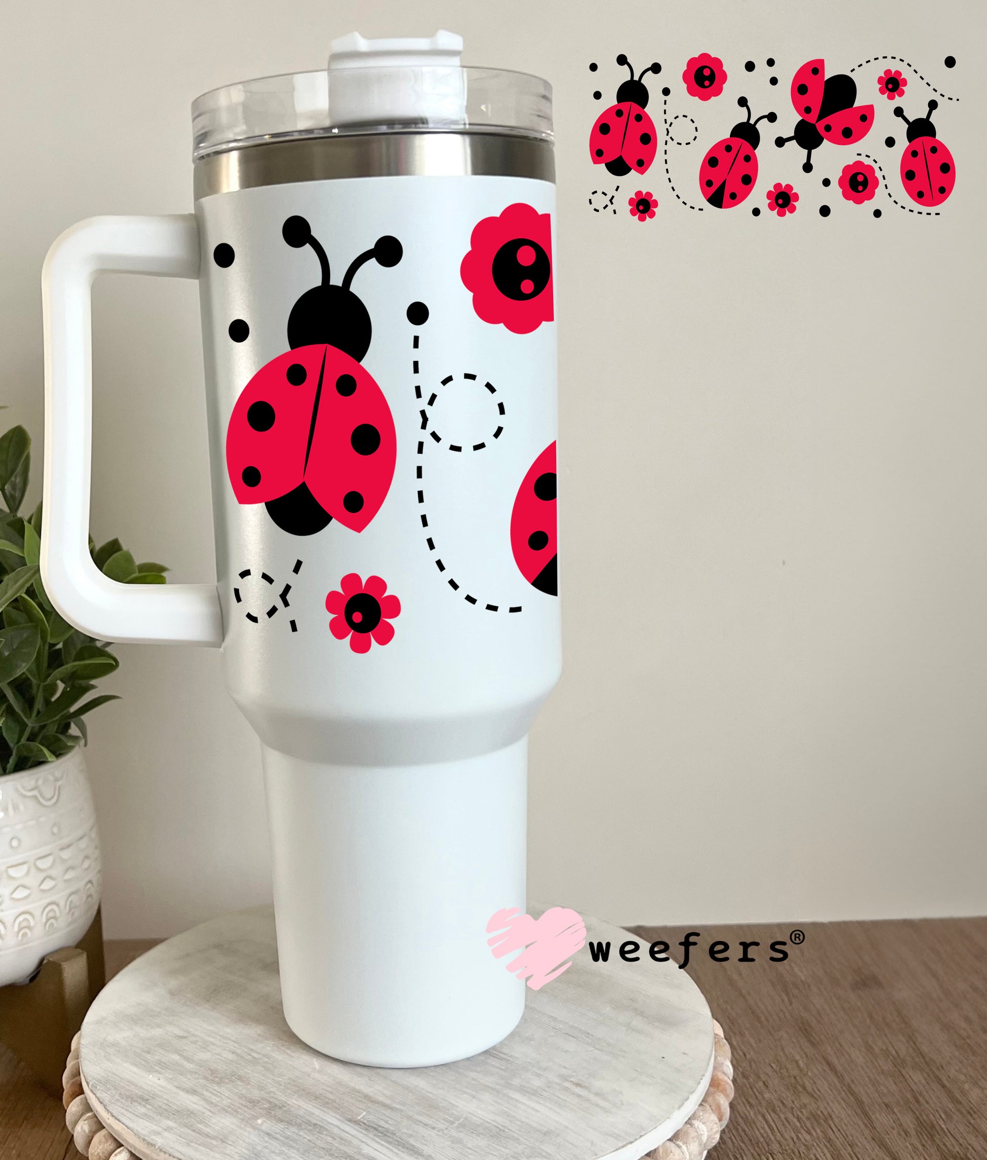 Lady Bug Friends UV DTF Cup Wrap 40oz Tumbler Cup Wrap Weefers