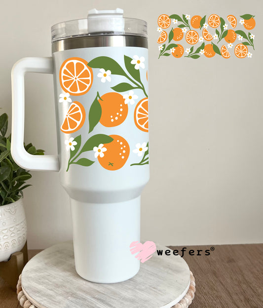 Orange Delight UV DTF Cup Wrap 40oz Tumbler Cup Wrap Weefers