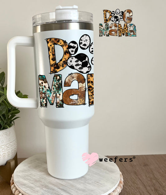 Dog Mama Western UV DTF Decal 40oz Tumbler Decal Weefers
