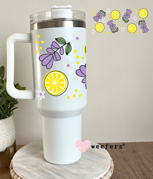 Lemons and Lavender UV DTF Cup Wrap 40oz Tumbler Cup Wrap Weefers
