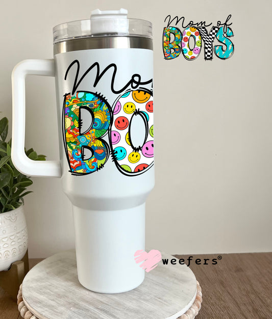 Mom of Boys UV DTF Decal 40oz Tumbler Decal Weefers