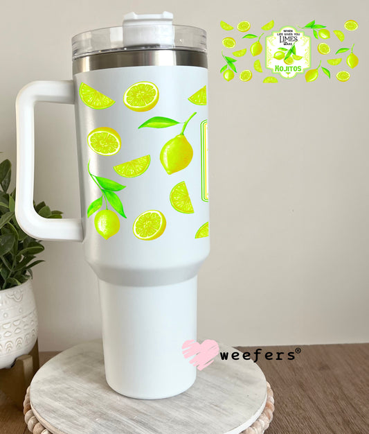 When Life Gives you Limes Make Mojitos UV DTF Cup Wrap 40oz Tumbler Cup Wrap Weefers