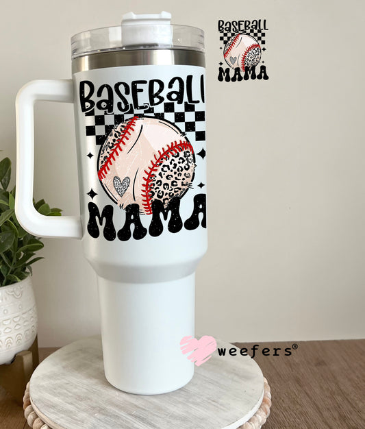 Baseball Mama UV DTF Decal 40oz Tumbler Decal Weefers