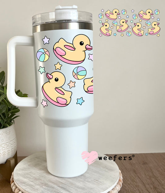 Little Ducks floating UV DTF Cup Wrap 40oz Tumbler Cup Wrap Weefers