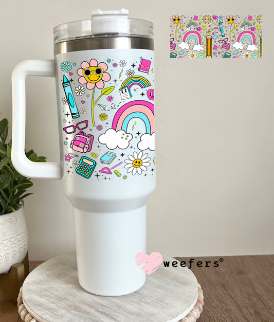 Teacher Vibes UV DTF Cup Wrap - WEEFERS EXCLUSIVE WRAP 40oz Tumbler Wrap Weefers