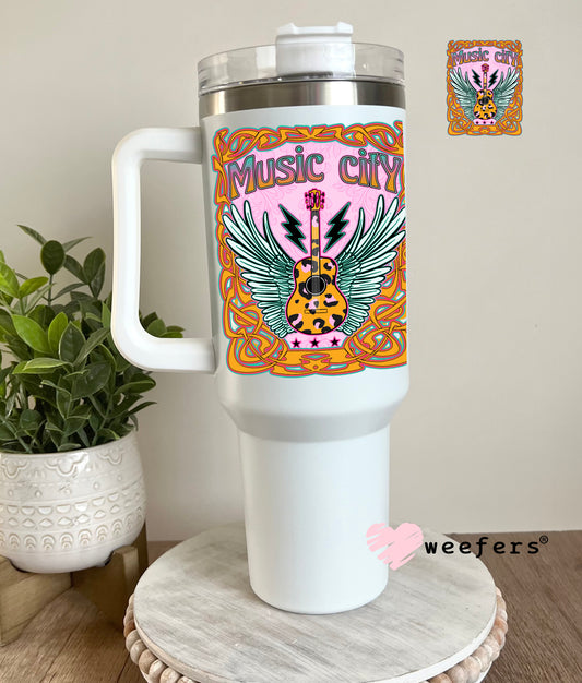 Music City UV DTF Decal 40oz Tumbler Decal Weefers