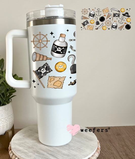 Pirate's Favorite Things UV DTF Cup Wrap 40oz Tumbler Cup Wrap Weefers