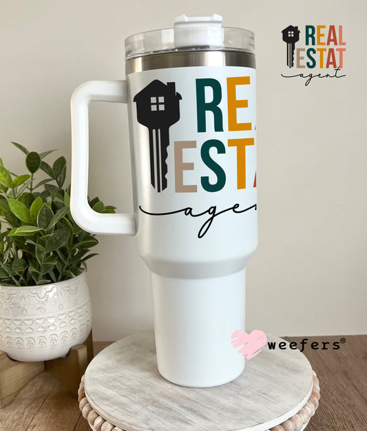 Real Estate Agent Neutrals UV DTF Decal 40oz Tumbler Decal Weefers