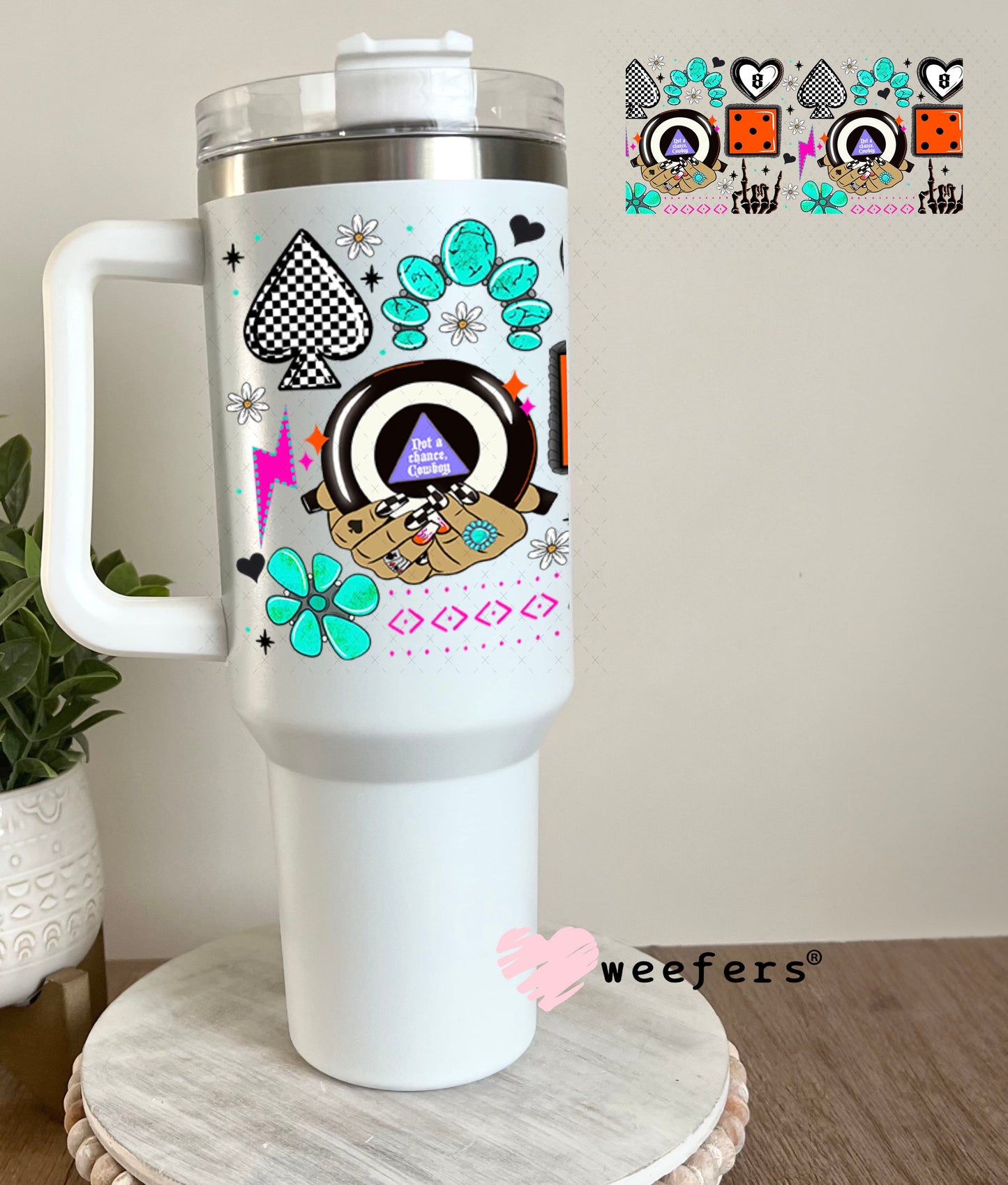 Not a Chance Cowboy UV DTF Cup Wrap - WEEFERS EXCLUSIVE WRAP 40oz Tumbler Wrap Weefers