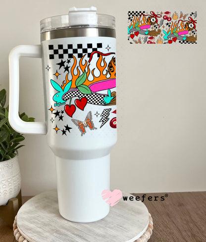 Cowgirl Spurs Leopard Eight Ball UV DTF Cup Wrap - WEEFERS EXCLUSIVE WRAP 40oz Tumbler Wrap Weefers