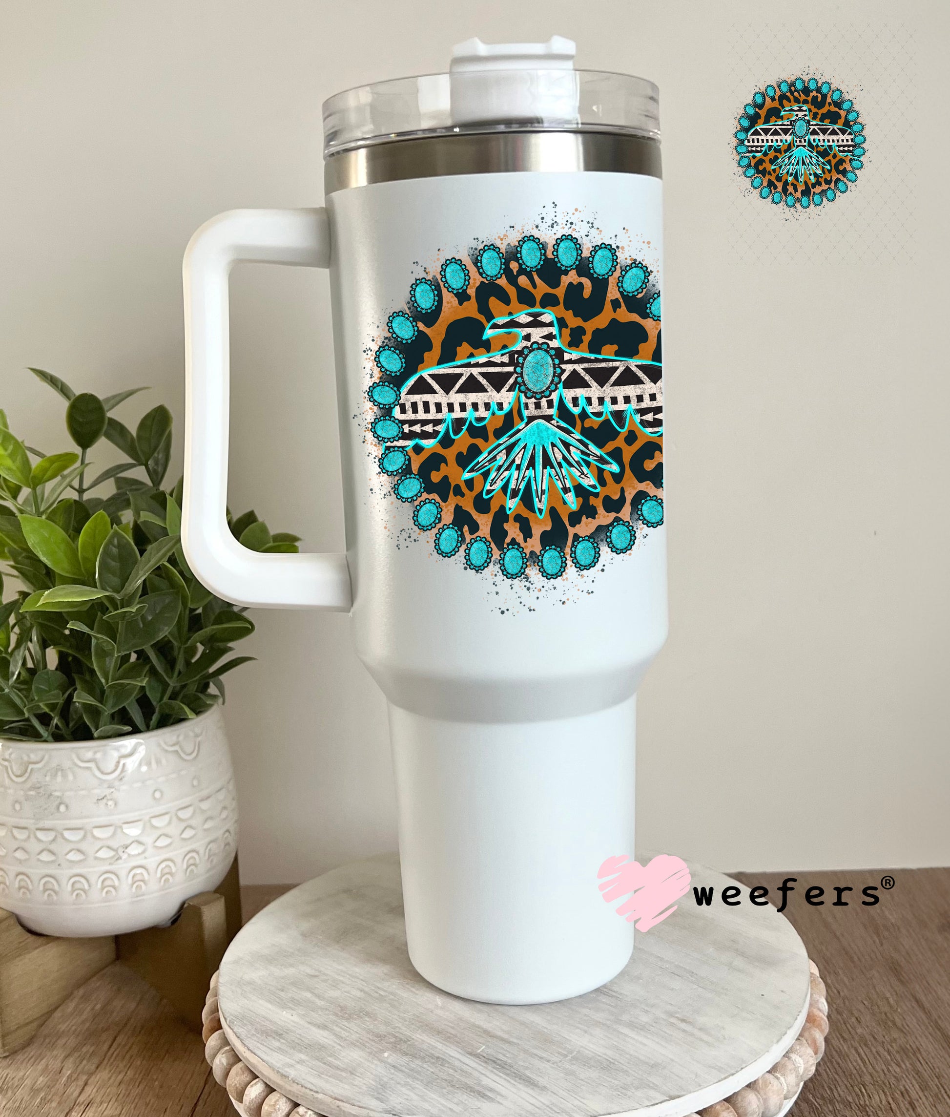 Western Eagle UV DTF Decal 40oz Tumbler Decal Weefers