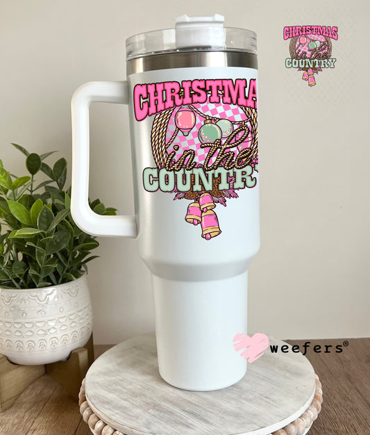 Christmas Country UV DTF Decal 40oz Tumbler Decal Weefers