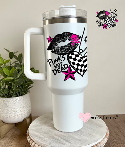 Punk is Not Dead UV DTF Decal 40oz Tumbler Decal Weefers