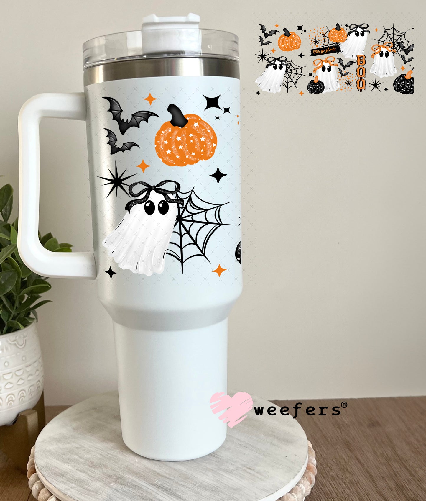 Lets go Ghouls UV DTF Cup Wrap 40oz Tumbler Cup Wrap Weefers