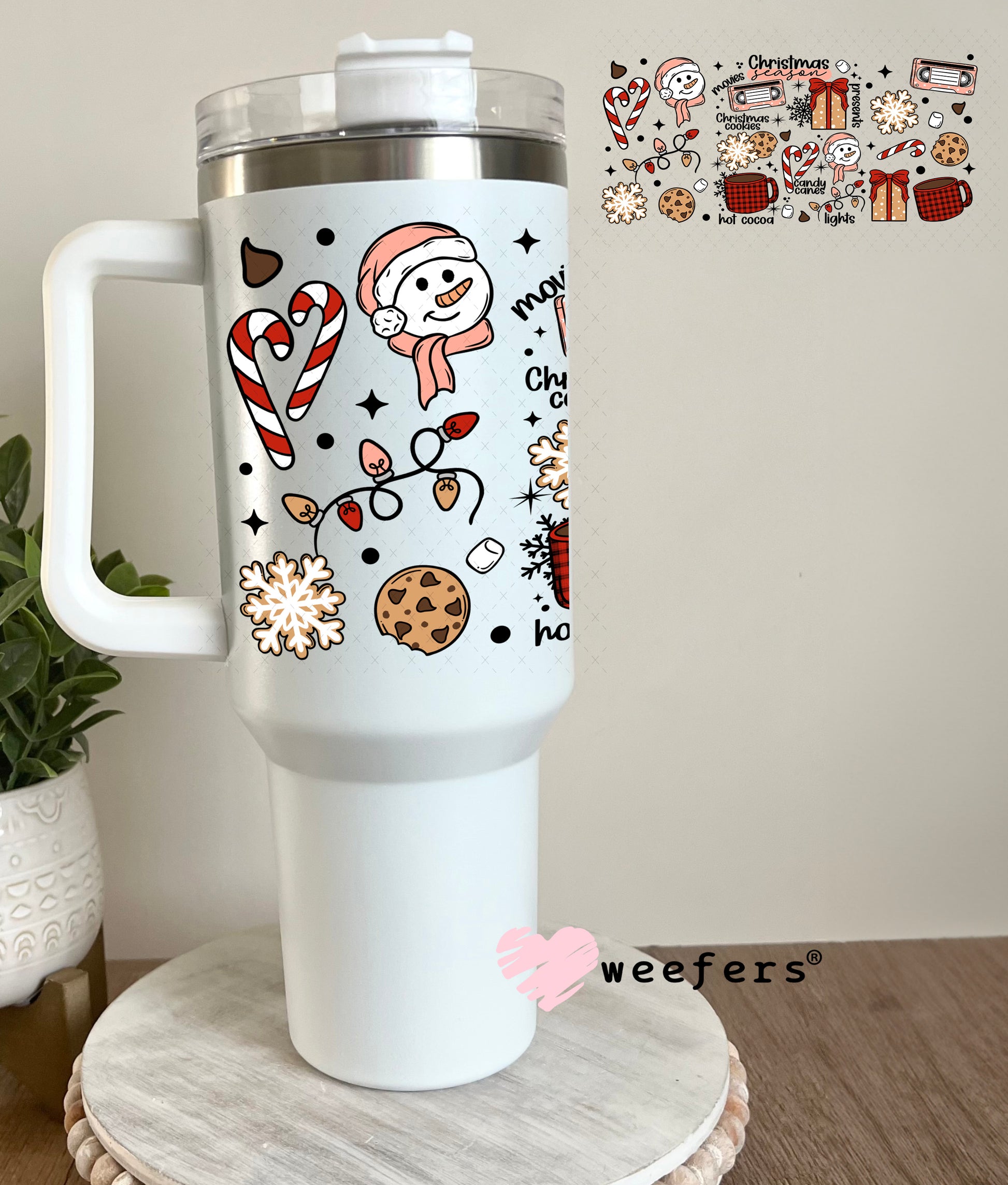 Christmas Favorite Things UV DTF Cup Wrap 40oz Tumbler Cup Wrap Weefers