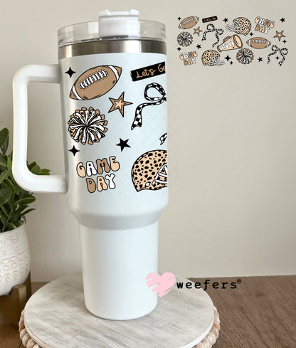 Lets Go Game Day Football Megaphone UV DTF Cup Wrap 40oz Tumbler Cup Wrap Weefers