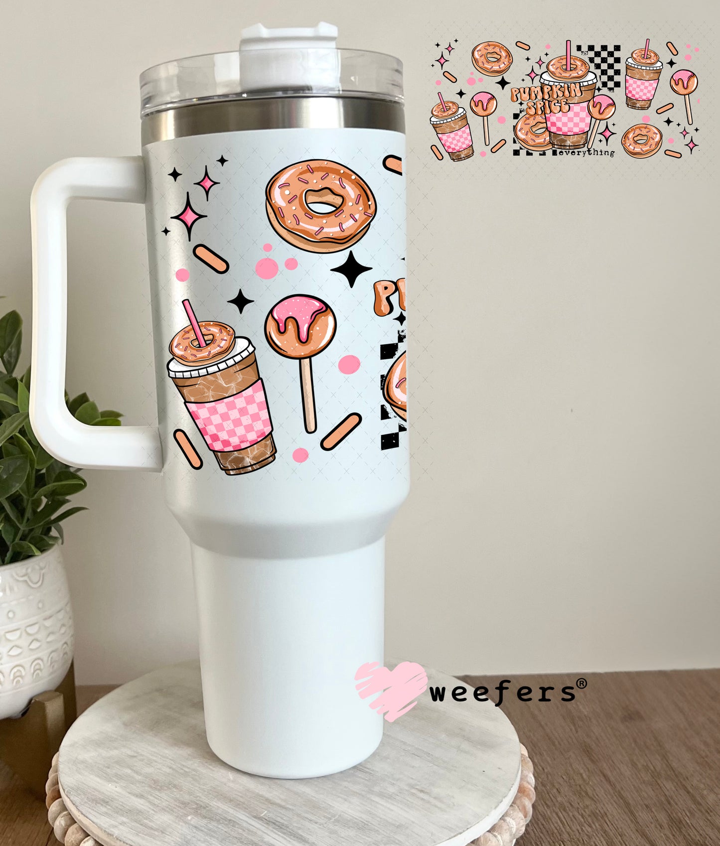 Pumpkin Spice UV DTF Cup Wrap 40oz Tumbler Cup Wrap Weefers