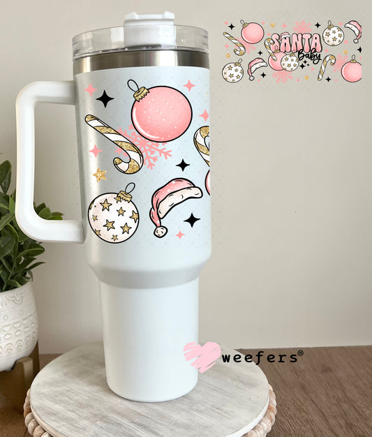 Santa Baby Christmas UV DTF Cup Wrap 40oz Tumbler Cup Wrap Weefers