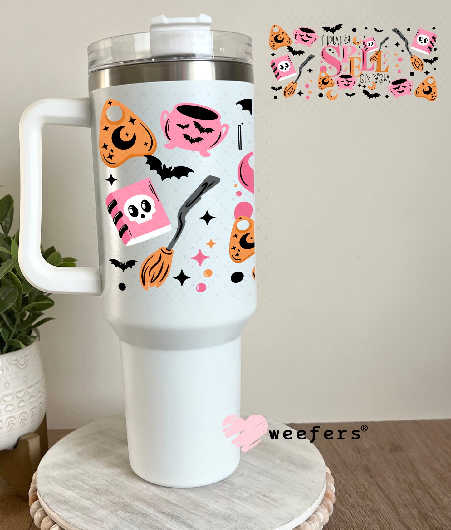 I Put a Spell on You UV DTF Cup Wrap 40oz Tumbler Cup Wrap Weefers