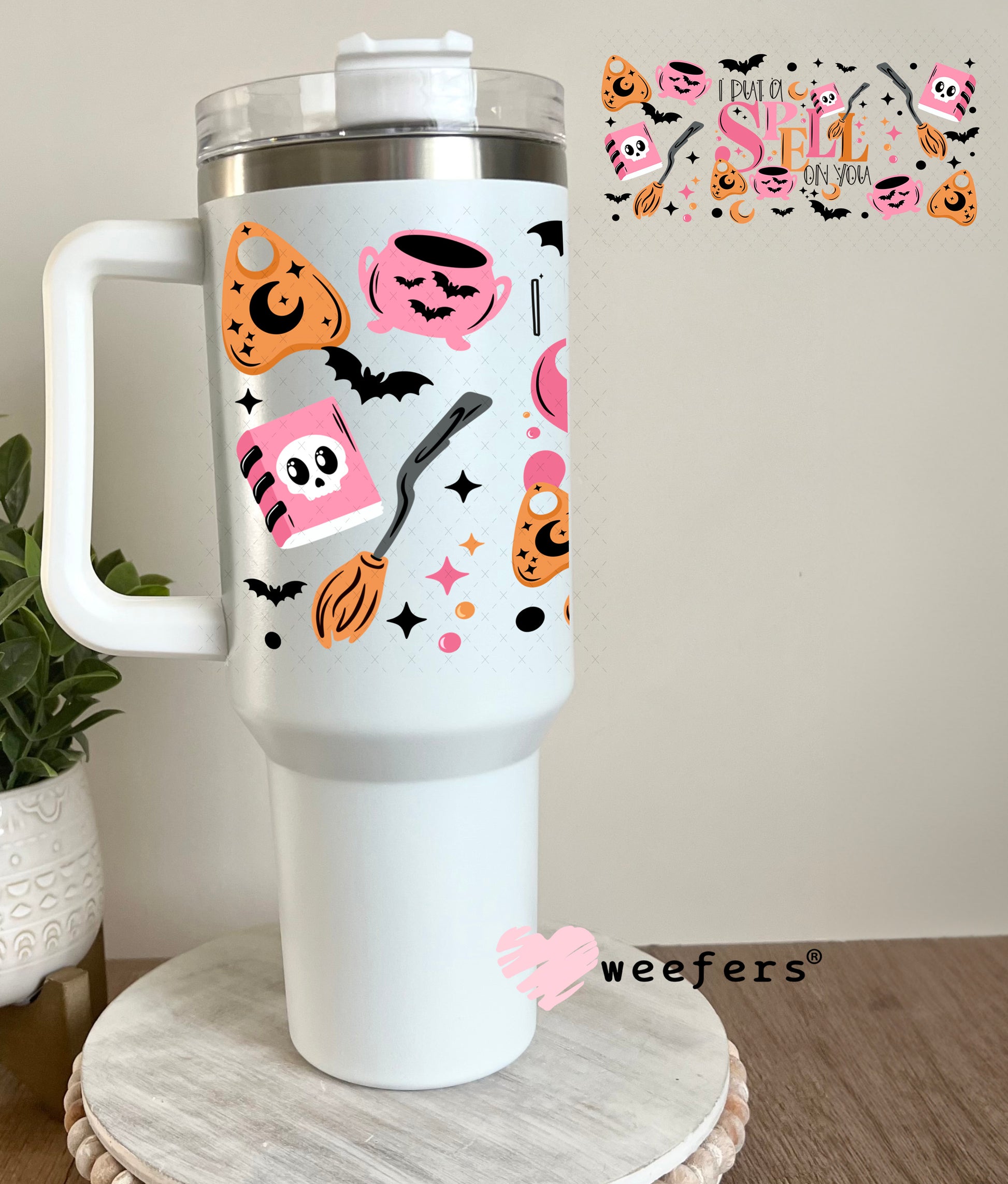 I Put a Spell on You UV DTF Cup Wrap 40oz Tumbler Cup Wrap Weefers