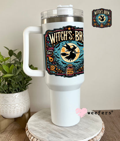 Witch's Brew Broom Halloween UV DTF Decal - Weefers