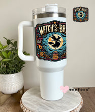 Load image into Gallery viewer, Witch&#39;s Brew Broom Halloween UV DTF Decal - Weefers
