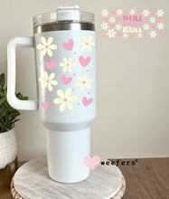 Load image into Gallery viewer, Mama Hearts and Flowers UV DTF Cup Wrap - Weefers
