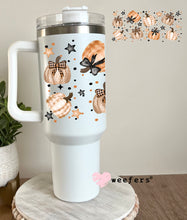 Load image into Gallery viewer, Watercolor Fall Plaid Pumpkins UV DTF Cup Wrap - Weefers
