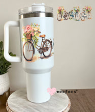 Load image into Gallery viewer, Vintage Watercolor Bicycles UV DTF Cup Wrap - Weefers
