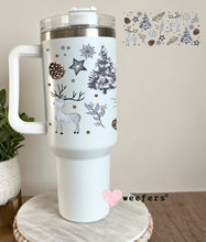 Load image into Gallery viewer, Silver Christmas Winter land UV DTF Cup Wrap - Weefers
