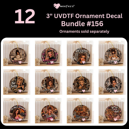 Doll Meme Ornament Bundle #156 UV DTF Decal Transfers Set of 12 Weefers