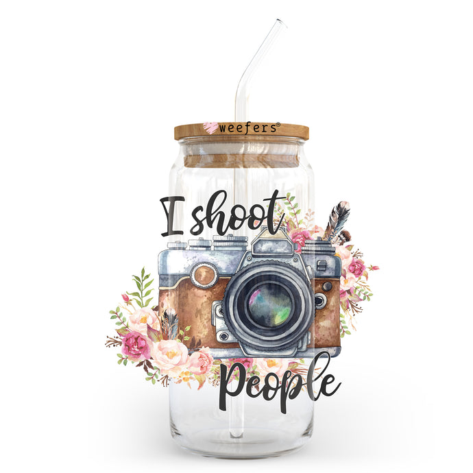 a glass jar with a camera inside of it