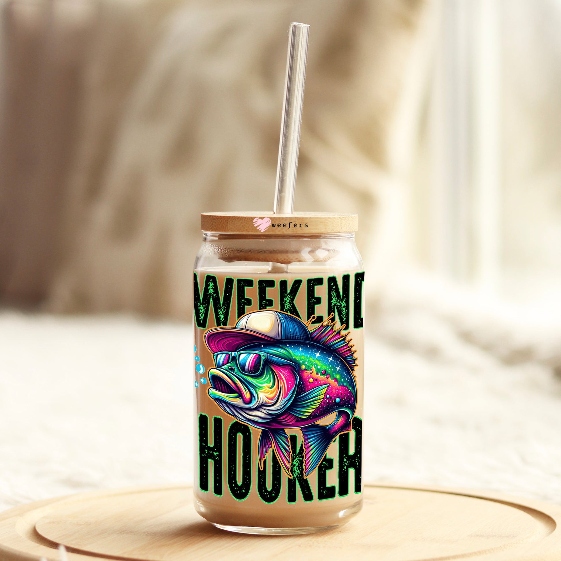 Weekend Hooker16oz Libbey Glass Can UV DTF or Sublimation Wrap Decal Transfer - Weefers