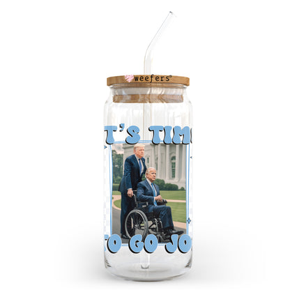 It's Time to Go Joe Blue 20oz Libbey Glass Can, 34oz Hip Sip, 40oz Tumbler, 24oz Cold Cup UV DTF or Sublimation Decal Transfer - Weefers