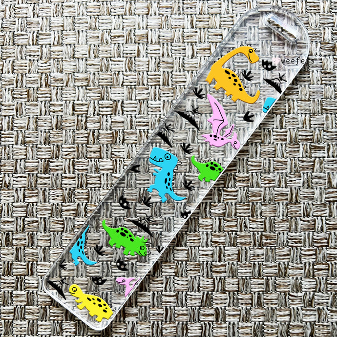 Happy Dinosaurs Bookmark UV DTF Decal - Weefers