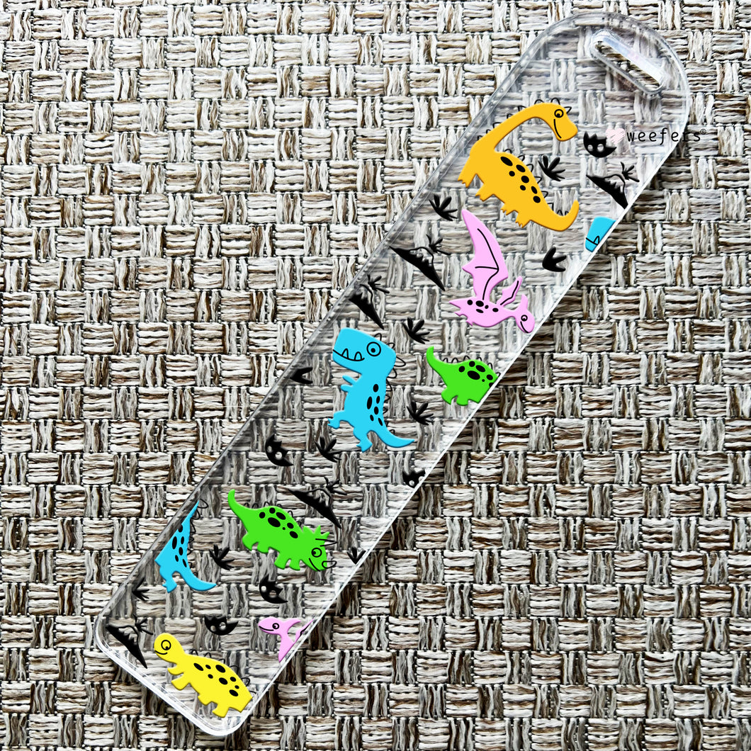 Happy Dinosaurs Bookmark UV DTF Decal - Weefers