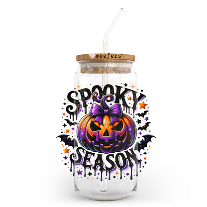 Spooky Season Scary Pumpkin 20oz Libbey Glass Can, 34oz Hip Sip, 40oz Tumbler, 24oz Cold Cup UV DTF or Sublimation Decal Transfer - Weefers