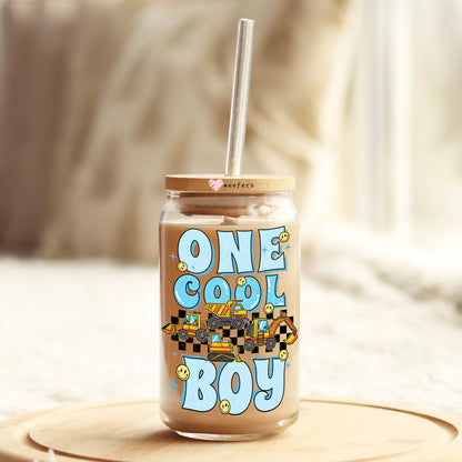 One Cool Boy 16oz Libbey Glass Can UV DTF or Sublimation Wrap - Decal Transfer - Weefers