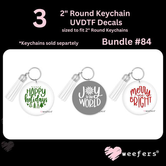 UV DTF Keychain Decal Bundle - Christmas