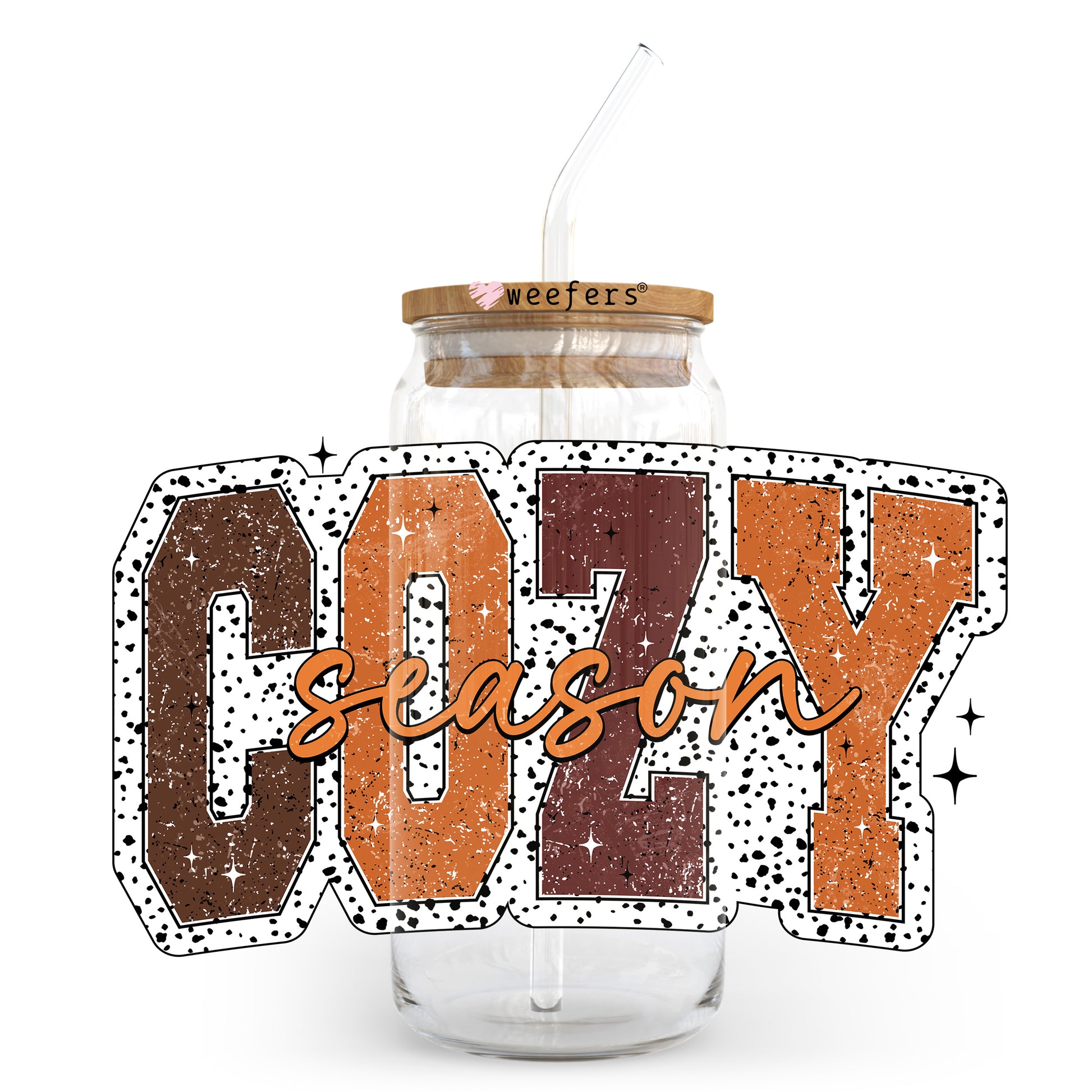 Cozy Season 20oz Libbey Glass Can, 34oz Hip Sip, 40oz Tumbler, 24oz Cold Cup UV DTF or Sublimation Decal Transfer - Weefers