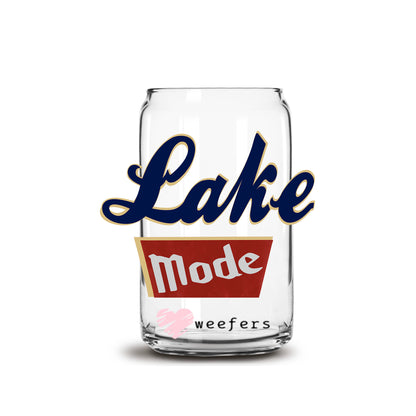 Lake Mode 16oz Libbey Glass Can UV DTF or Sublimation Decal Transfer - Weefers