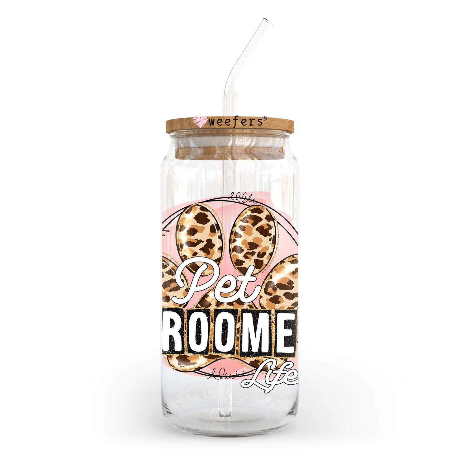 Pet Groomer Life 20oz Libbey Glass Can UV DTF or Sublimation Wrap - Decal Transfer - Weefers