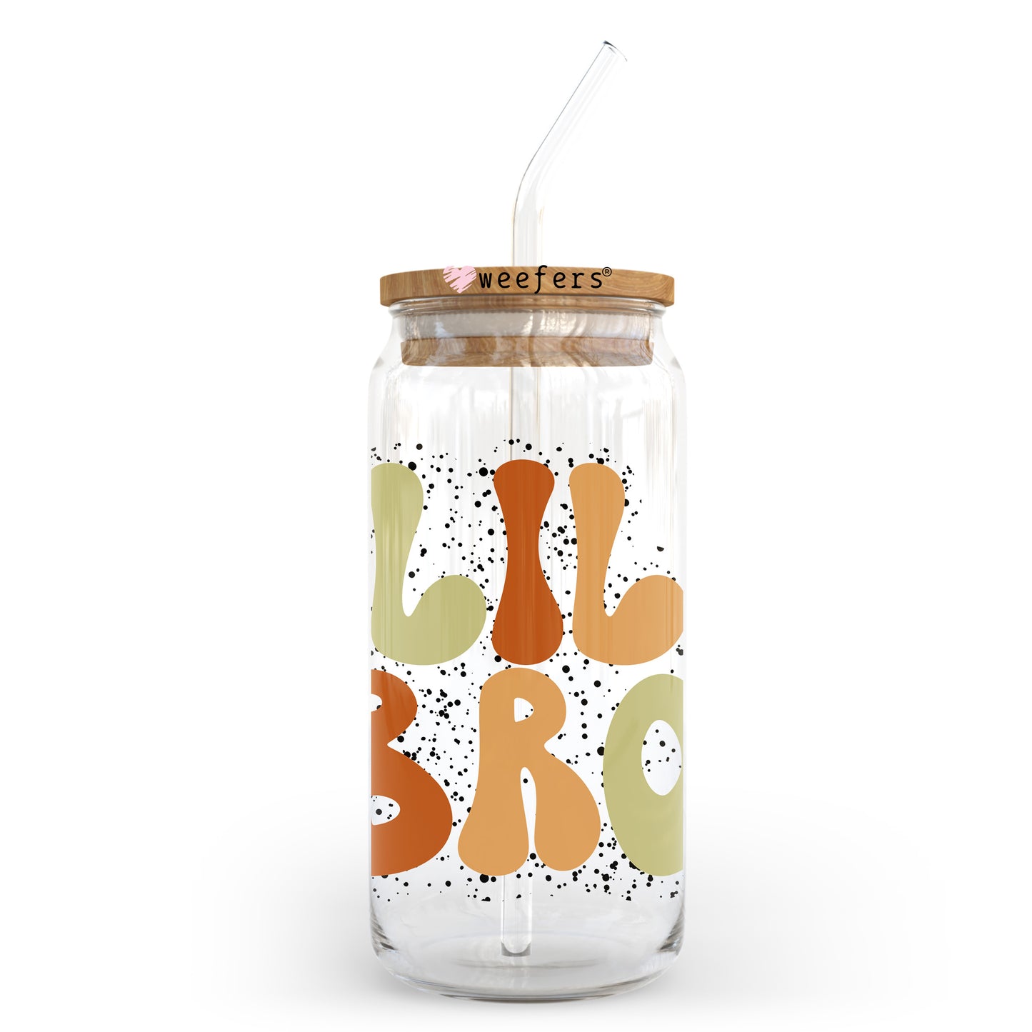 Lil Bro 20oz Libbey Glass Can, 34oz Hip Sip, 40oz Tumbler, 24oz Cold Cup UV DTF or Sublimation Decal Transfer - Weefers