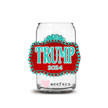 Load image into Gallery viewer, a glass jar with the word trump on it
