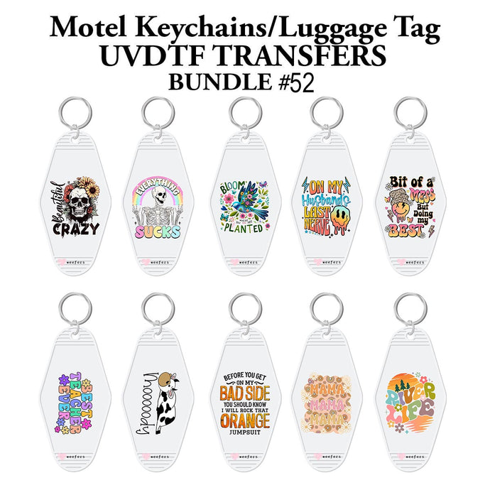 a bunch of key chains with different designs on them